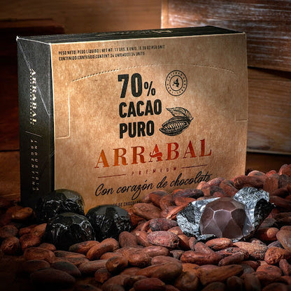 Alfajores Arrabal de Chocolate 70% Cacao (12 Alfajores)